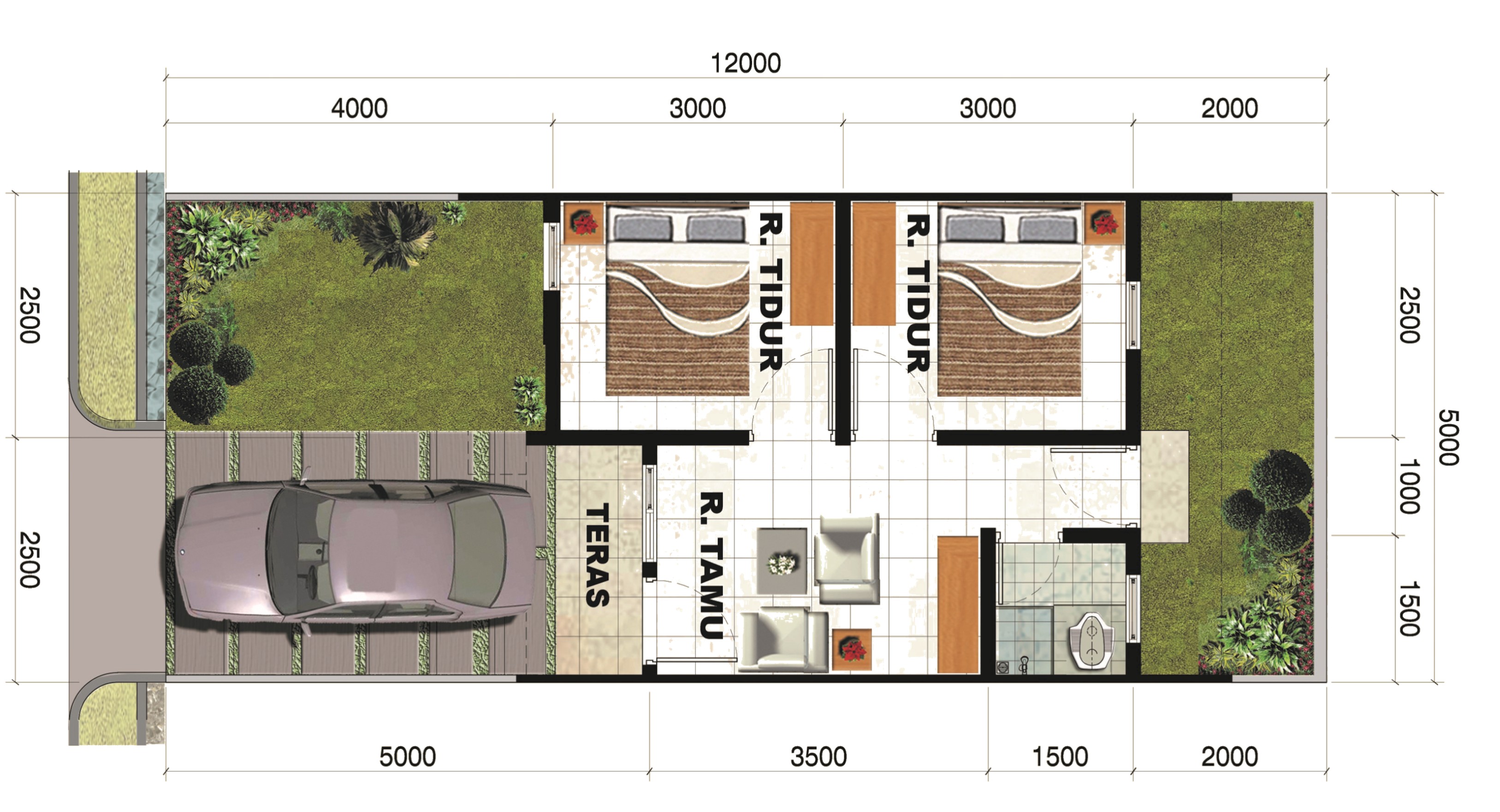 Rumah Tipe Kintamani LB 27m² LT 60m² - Grand Citeras Serang